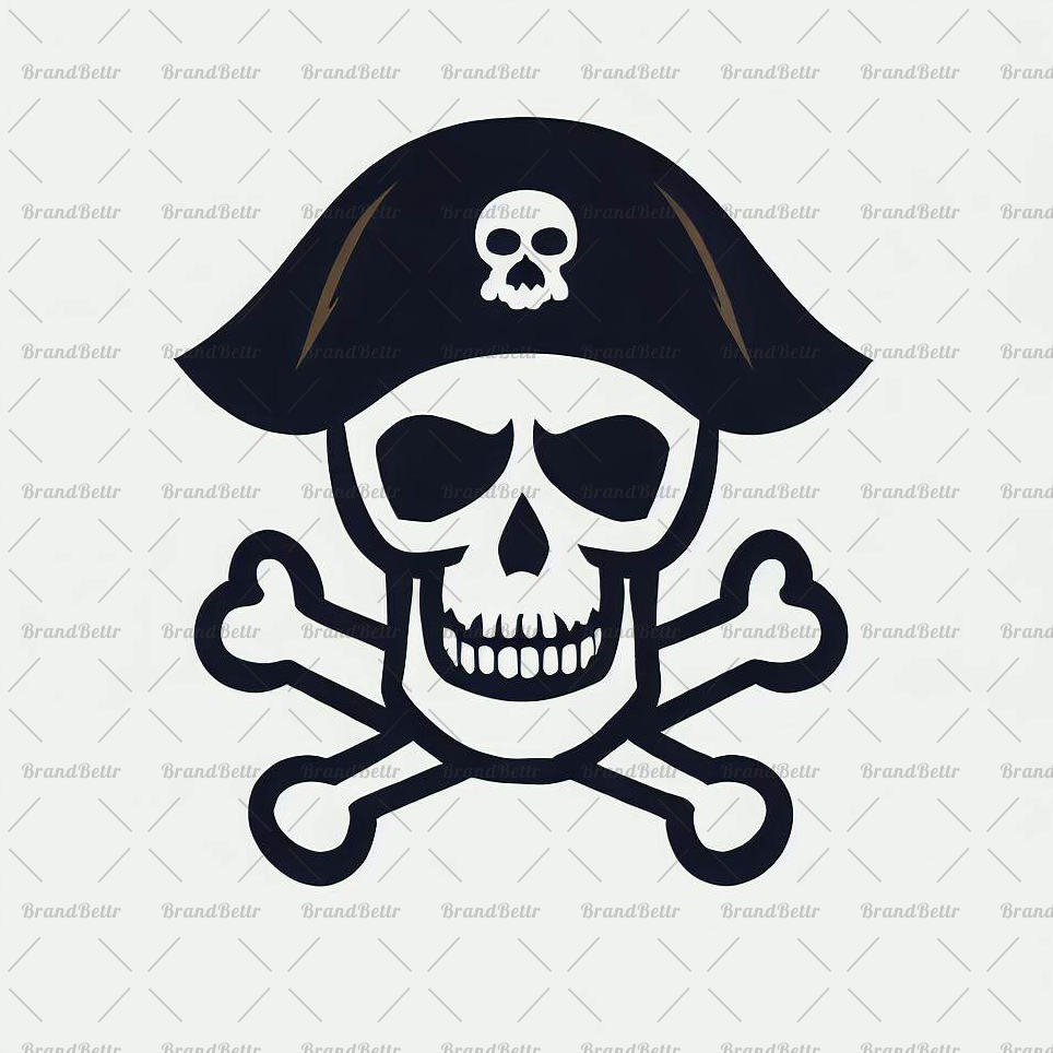 Piratenschädel und gekreuzte Knochen